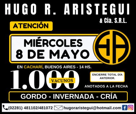 hugo R Aristegui - Cachari - Miercoles 8 de Mayo