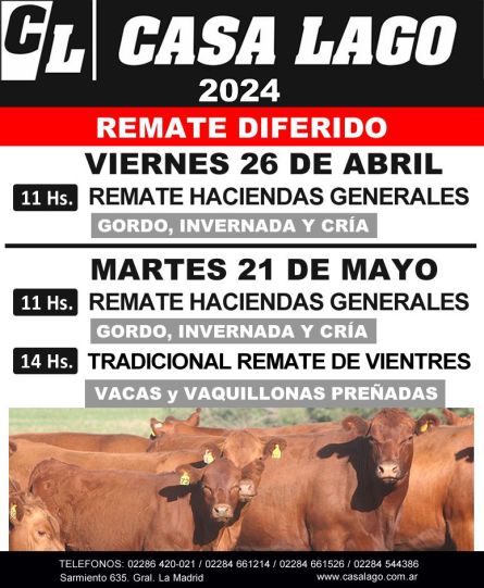 Casa Lago - Gral La Madrid - Martes 23 de Abril