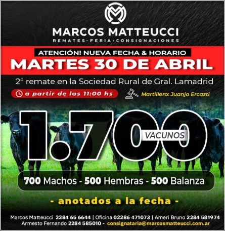 Marcos Mateucci - Gral Lamadrid - Martes 16 de Abril