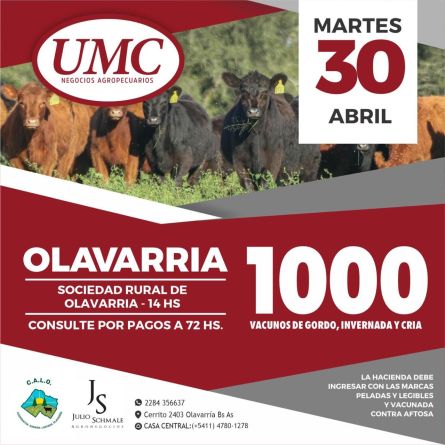 UMC - Olavarria - Martes 16 de Abril