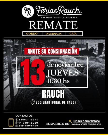Ferias Rauch - Rauch - Jueves 13 de Noviembre