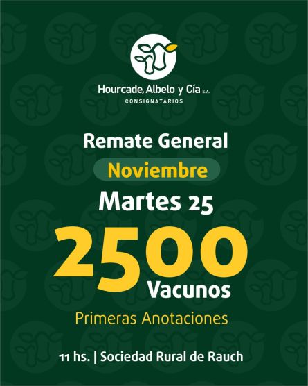 Hourcade Albelo y Cia - Rauch - Martes 25 de Noviembre