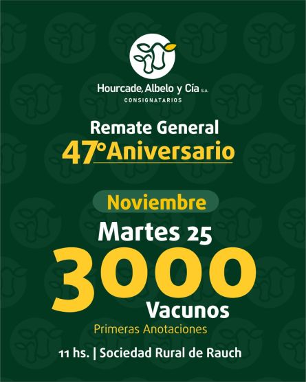 Hourcade Albelo y Cia - Rauch - Martes 25 de Noviembre