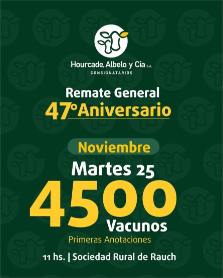 Hourcade Albelo y Cia - Rauch - Martes 25 de Noviembre