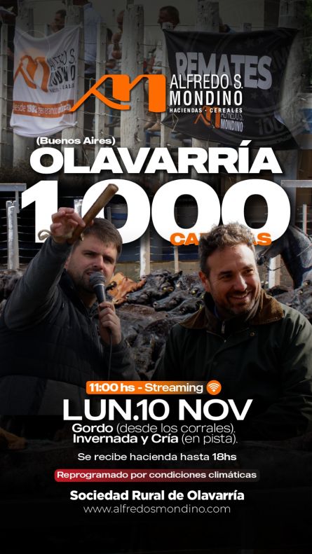 Alfredo S Mondino - Olavarria - Miercoles 29 de Octubre