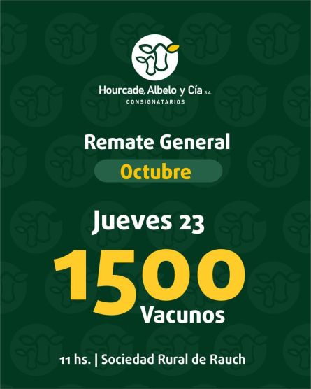 Hourcade ALbelo y Cia - Rauch - Jueves 23 de Octubre