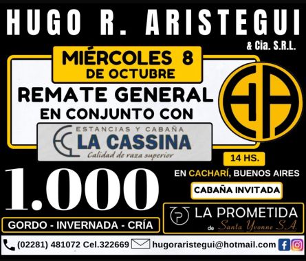 Hugo R Aristegui - Azul - Miercoles 08 de Octubre