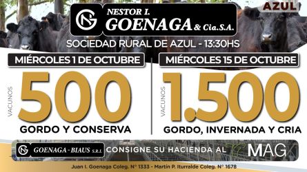 Nestor I Goenaga - Azul - Miercoles 01 de Octubre