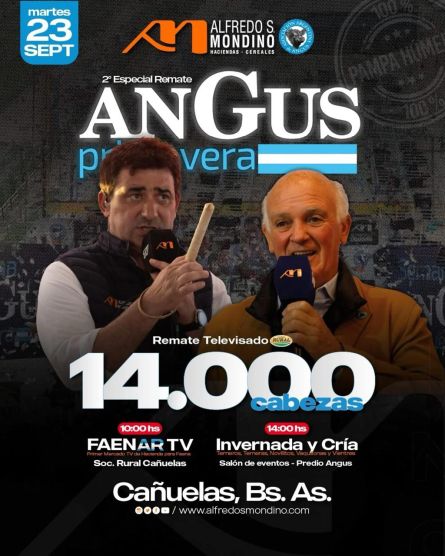 Alfredo S Mondino  - Cañuelas - Martes 23 de Septiembre