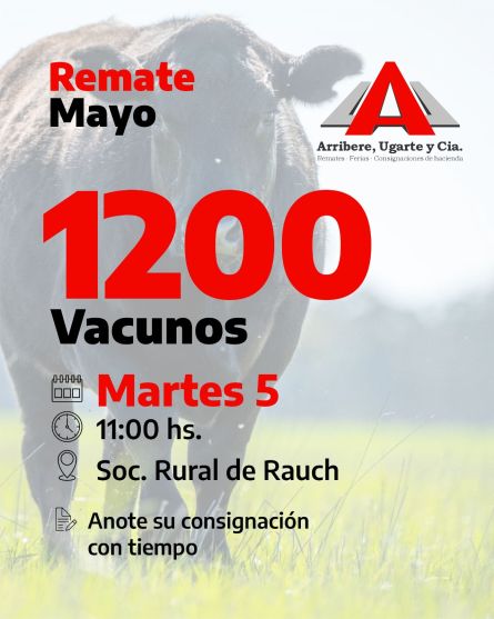 Arribere Ugarte - Rauch - Martes 05 de Mayo