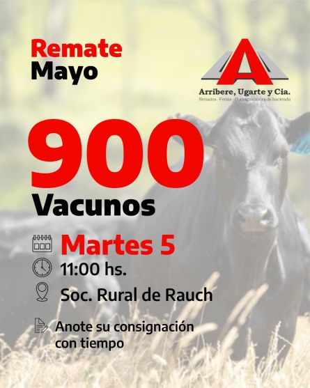 Arribere Ugarte - Rauch - Martes 05 de Mayo