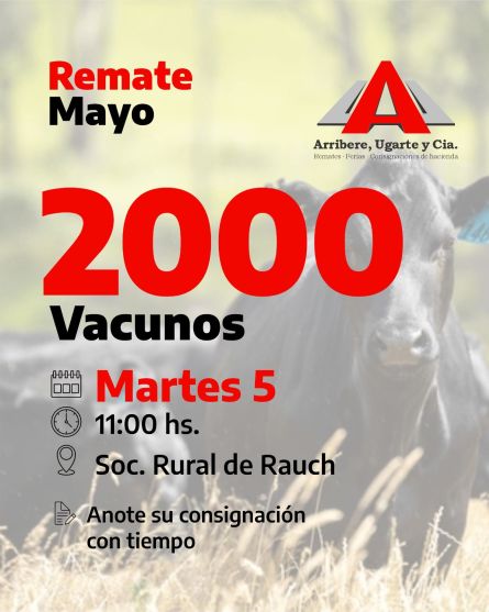 Arribere Ugarte - Rauch - Martes 05 de Mayo