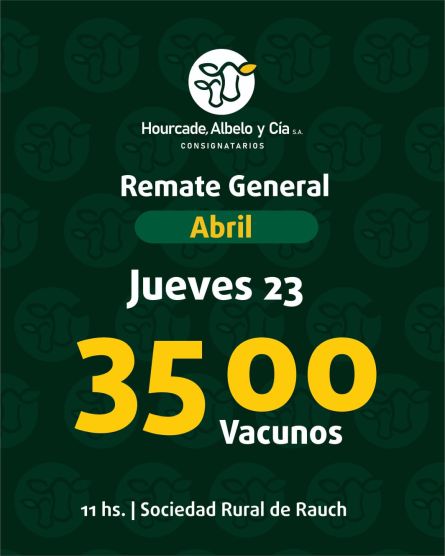 Hourcade Albelo y Cia - Rauch - Jueves 23 de Abril