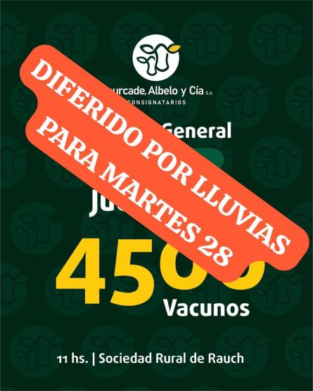 Hourcade Albelo y Cia - Rauch - Jueves 23 de Abril