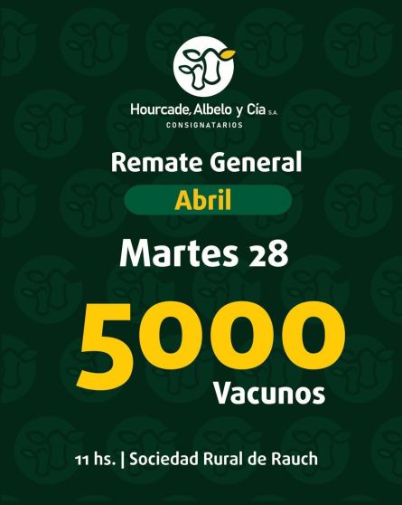 Hourcade Albelo y Cia - Rauch - Jueves 23 de Abril