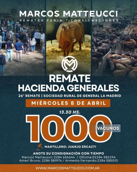 Marcos Mateucci - La Madrid - Miercoles 08 de Abril