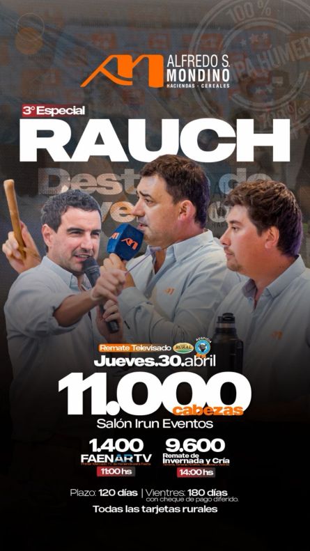 Alfredo S Mondino - Rauch - Jueves 30 de Abril