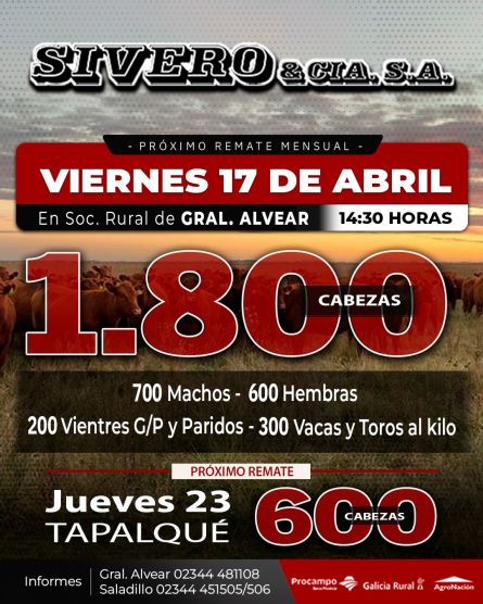 Sivero Sa - Gral Alvear - Viernee 17 de Abril