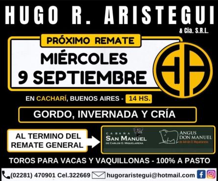 Hugo R Aristegui - Cachari - Miercoles 09 de Septiembre