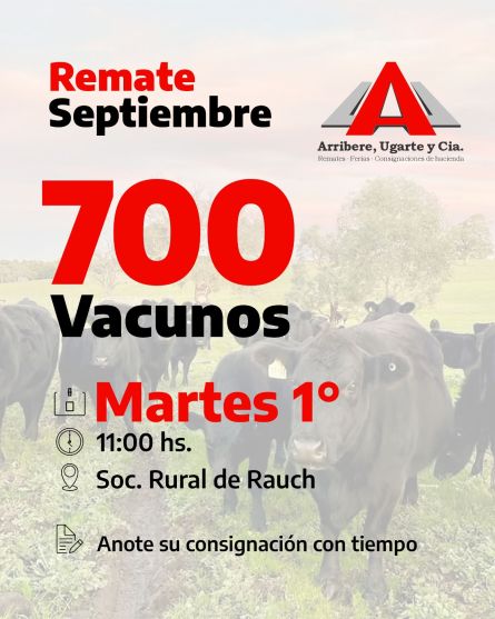 Arribere Ugarte - Rauch - Martes 1 de Septiembre