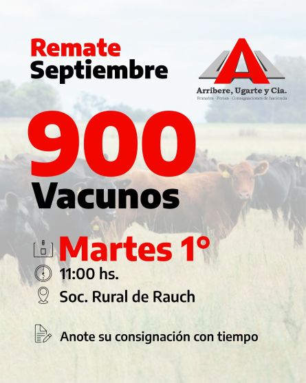 Arribere Ugarte - Rauch - Martes 1 de Septiembre