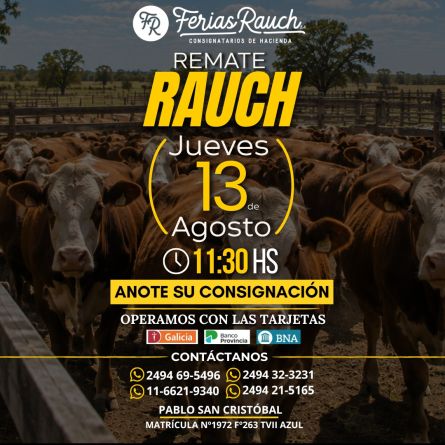 Ferias Rauch - Rauch - Jueves 13 de Agosto
