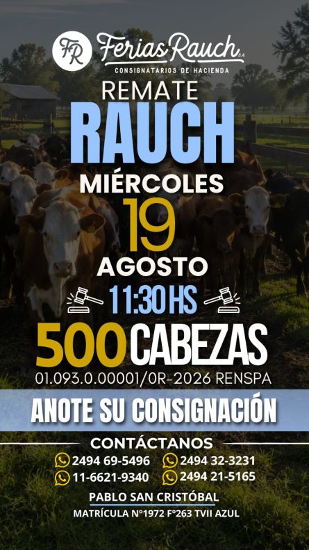 Ferias Rauch - Rauch - Miercoles 19 de Agosto