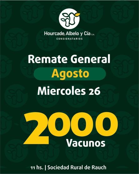 Hourcade ALbelo y Cia - Rauch - Miercoles 26 de Agosto