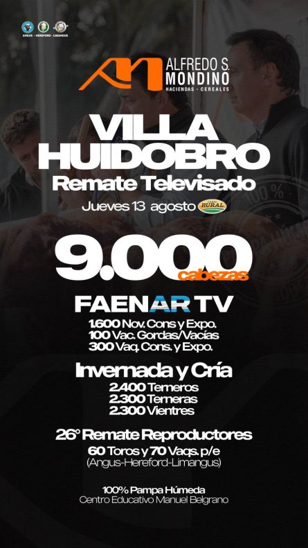 Alfredo S MOndino - Villa Huidobro - Jueves 13 de Agosto
