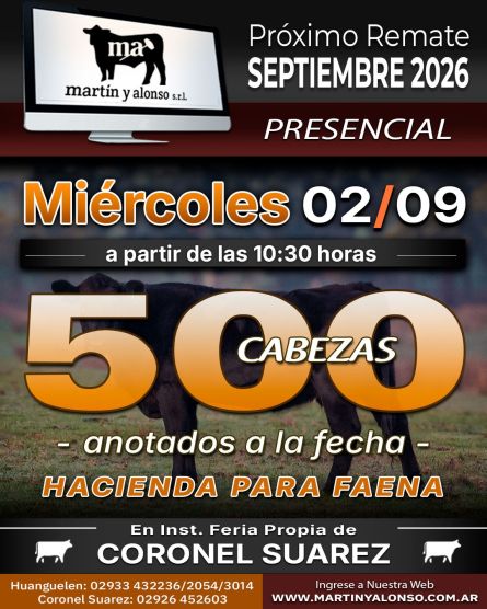 Martin y Alonso - Coronel Suarez - Miercoles 02 de Septiembre