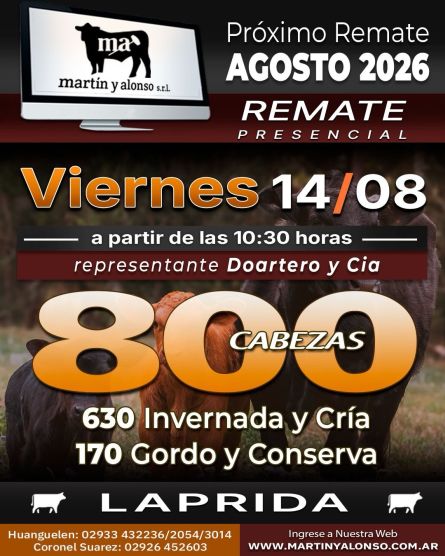 Martin y Alonso - Laprida - Viernes 14 de Agosto
