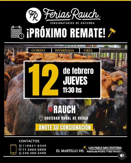 Ferias Rauch - Rauch - Jueves 12 de Febrero