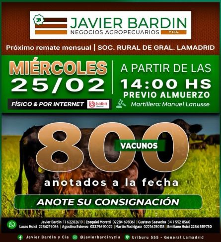 Javier Bardin - Gral Lamadrid - Miercoles 25 de Febrero