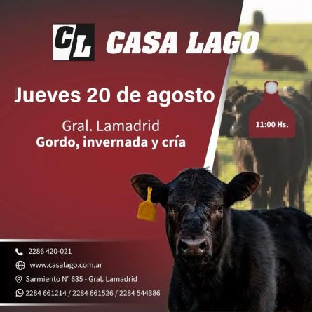 Casa Lago - La Madrid - Jueves 20 de Julio