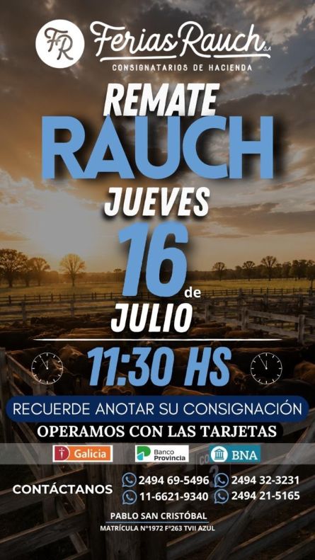 Ferias Rauch - Rauch - Jueves 16 de Julio