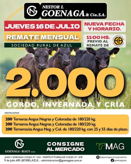 Nestor I Goenaga - Azul - Miercoles 15 de Julio