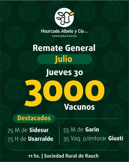 Hourcade Albelo y Cia - Rauch - Jueves 30 de Julio