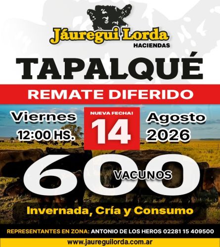 Jauregui Lorda - Tapalque - Viernes 14 de Julio