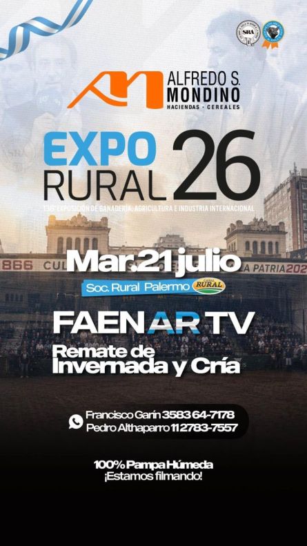 Alfredo S Mondino - La Rural - Martes 27 de Julio