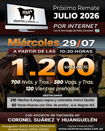 Martin y ALonso - Coronel Suarez - Miercoles 29 de Julio