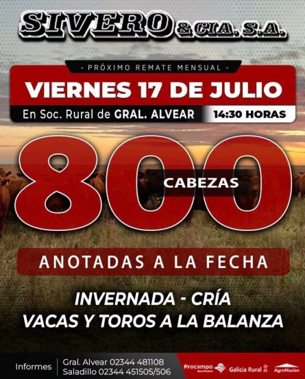 Sivero Sa - Gral Alvear - Viernes 17 de Julio