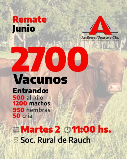 Arribere Ugarte - Rauch - Martes 02 de JUnio