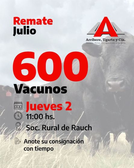Arribere Ugarte - Rauch - Jueves 02 de Julio