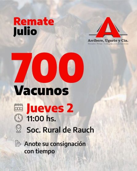 Arribere Ugarte - Rauch - Jueves 02 de Julio