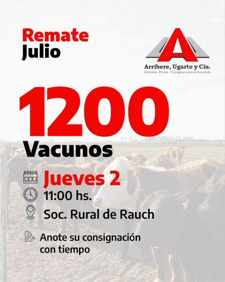 Arribere Ugarte - Rauch - Jueves 02 de Julio