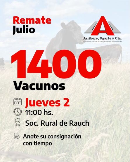 Arribere Ugarte - Rauch - Jueves 02 de Julio