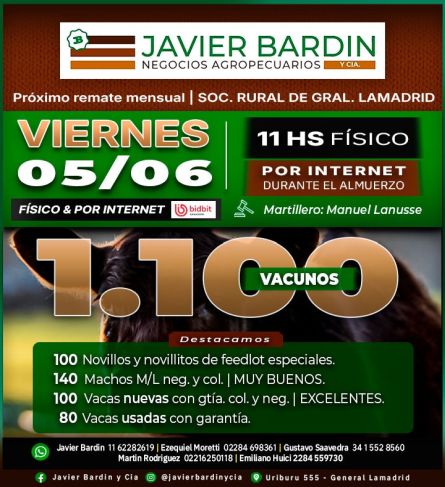 Javier Bardin - Lamadrid - Viernes 05 de Junio