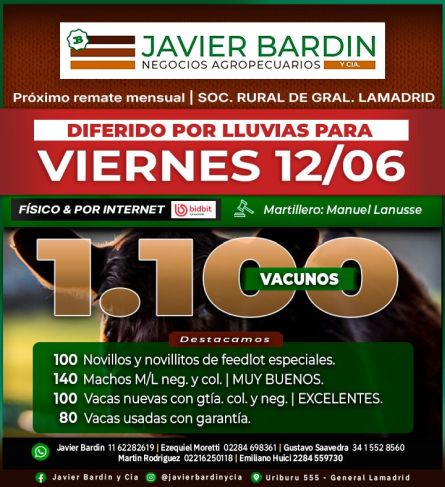 Javier Bardin - Lamadrid - Viernes 05 de Junio