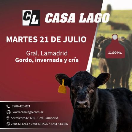 Casa Lago - Lamadrid - Martes 21 de Julio