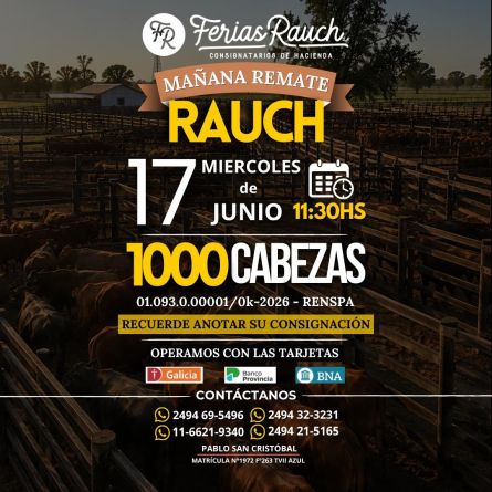 Ferias Rauch - Rauch - Jueves 11 de Junio